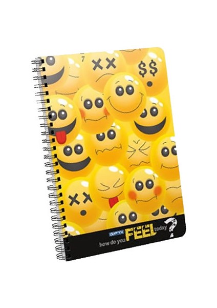 A6 80 Yaprak Çizgili Feel Spiralli Ofset Kapaklı Defter
