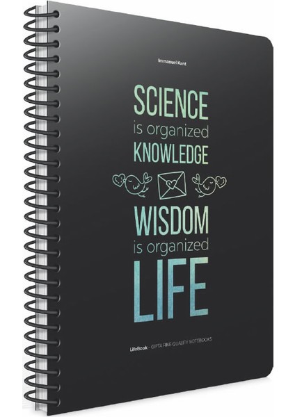 Life Book 100 Yaprak Karton Kapaklı Spiralli Defter 19 x 26 cm