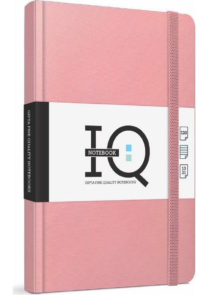 Iq 9 x 14 120 Yaprak İplik Dikişli Cilt Bezli Kapaklı Çizgili Defter