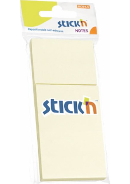 Stickn 38X51 3 Lü 100 Yaprak Pastel Sarı Yapışkanlı Kağıt