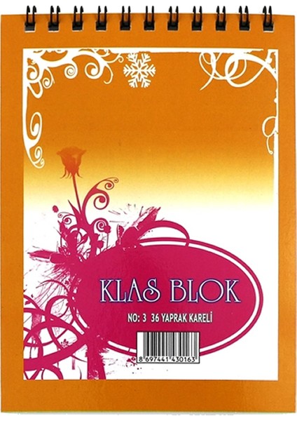 Klas 36 Yaprak No:3 Bloknot