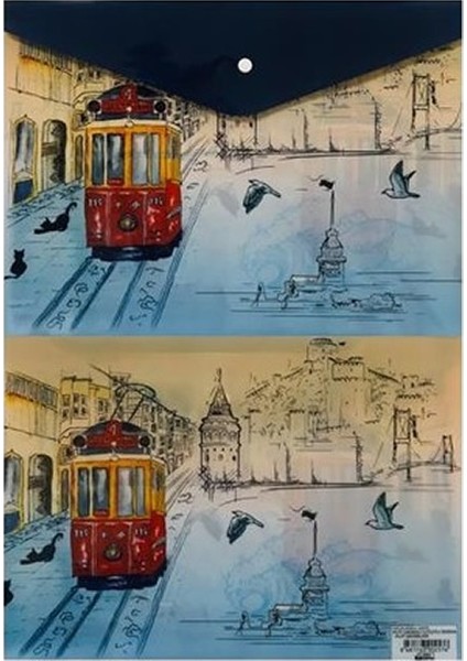 Desenli Puti Şehirleri Çıtçıtlı Dosya