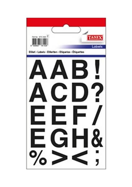 STC-423 3 Adet Şeffaf Harf Etiketi