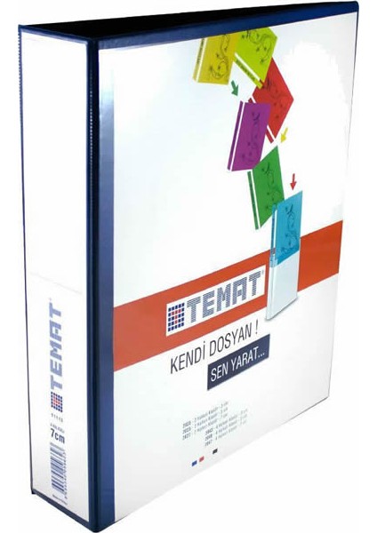 2025 2 Halkalı 5 cm Mavi Klasör