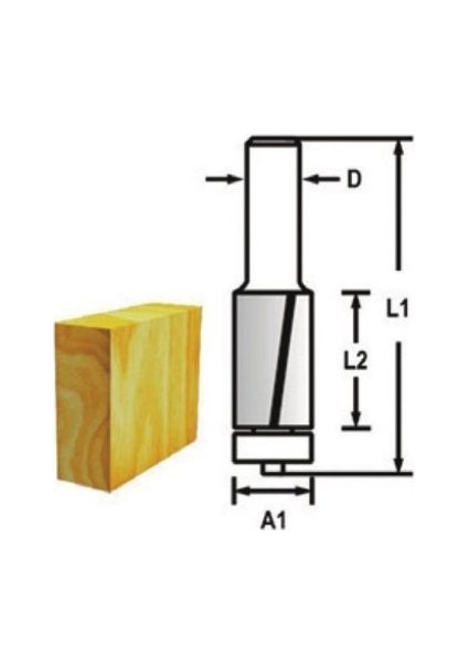 TH14411 Kenar Alma Temizleme Freze Bıçağı 38 mm (Sap 6mm)