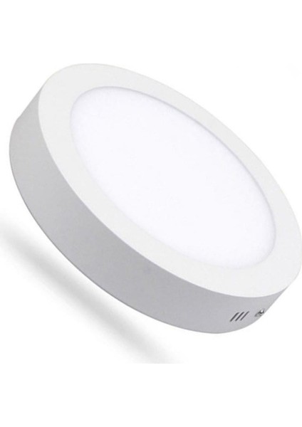 LED 18W Yuvarlak Beyaz Işık Sıvaüstü Slim Panel Tavan Aydınlatma Armatürü 18W