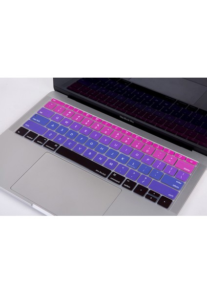 Laptop Macbook Pro Klavye Kılıf US(ABD) İngilizce Baskılı A1534 A1708 ile Uyumlu Ombre
