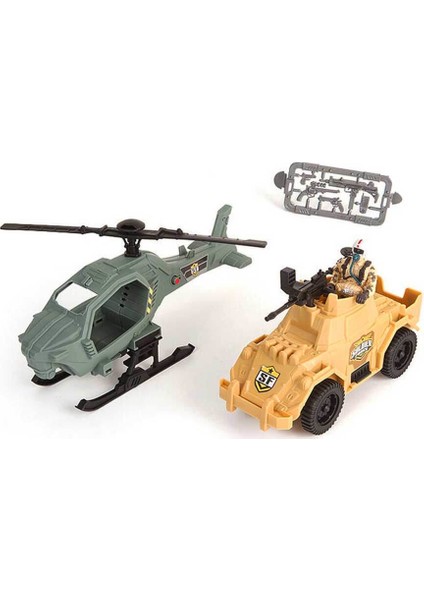 Sesli ve Işıklı Soldier Force 2 Askeri Araçlı Oyun Seti
