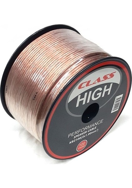 Elektrik Kablosu/ Hoparlör Kablosu 2x1.0 mm Bakır 5 Metre Class KB-2100