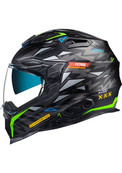 X.wst 2 Rockcity Mat Siyah-Neon Sarı Kask