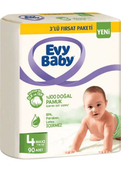 Bebek Bezi 4 Beden Fırsat Paketi 90 Adet