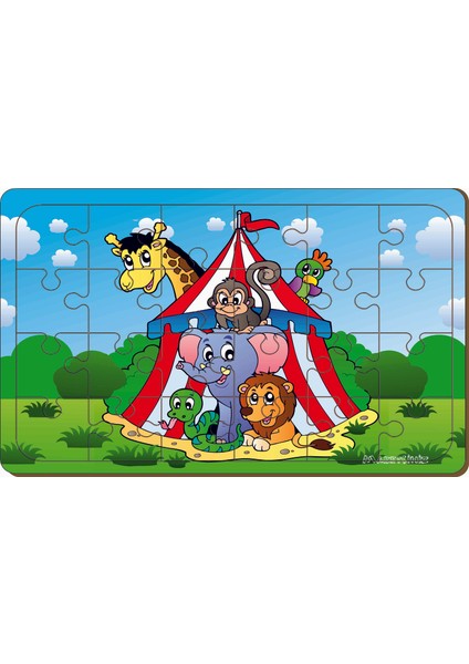 Sirk 24 Parça Ahşap Puzzle