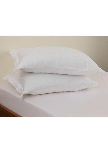 Crystal Ipeksi Twill 2'li Kulaklı Yastık Kılıfı 50 x 70 cm Beyaz