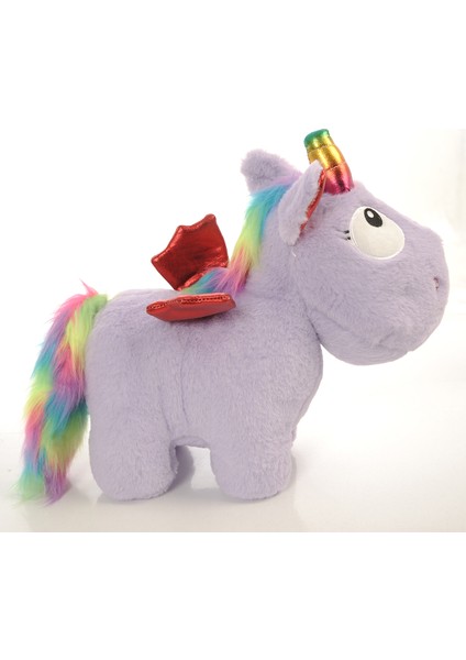 Ithal 1. Kalite Peluş Kanatlı Unicorn 50 cm ve Çıngılaklı Sofft Top