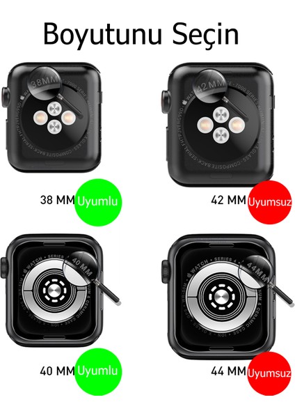 Apple Watch ile Uyumlu 3/4/5 Serisi 38MM/40MM 360 Derece Ekran Koruyucusu