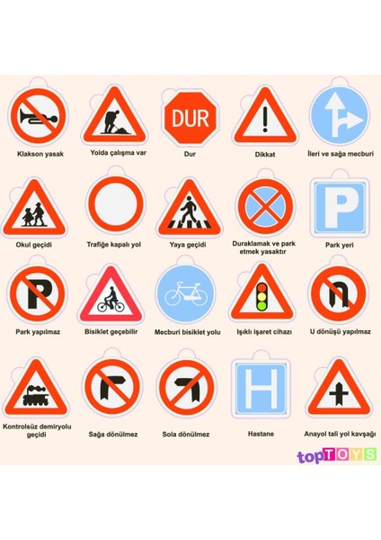 Trafik Işaretleri Ahşap Puzzle