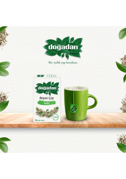 Beyaz Çay 18'li Bardak Poşet 2 Paket Sade Ferahlatıcı Lezzet ile fiyatları