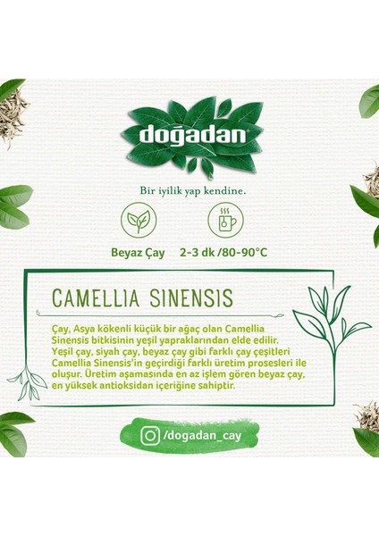 Beyaz Çay 18'li Bardak Poşet 2 Paket Sade Ferahlatıcı Lezzet ile fırsatları