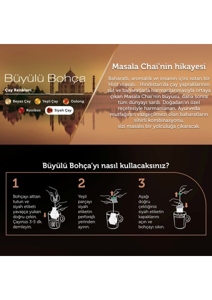 Büyülü Bohça Chai 10’lu Bardak Poşet X2