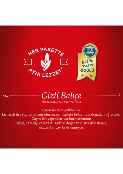 Gizli Bahçe Demlik Poşet Çay 100&primelü