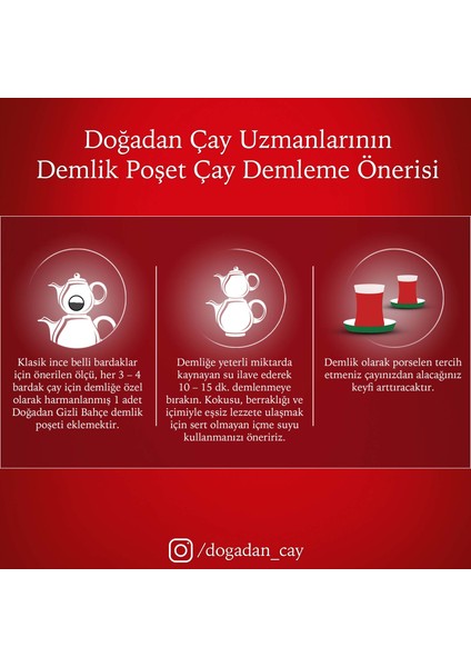 Gizli Bahçe Demlik Poşet Çay 100&primelü