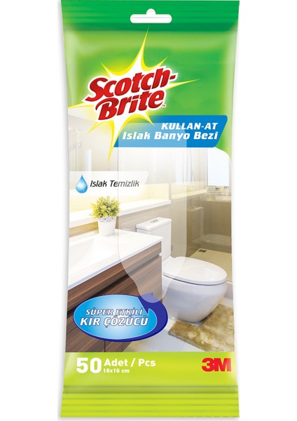 Scotch Brite Kullan At Islak Banyo Bezi 50 Yaprak