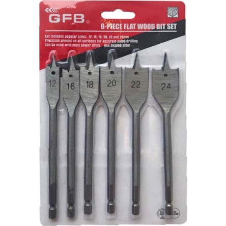 Gfb Yaprak Matkap Ucu Seti Bits Saplı 6'lı
