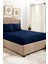 Çift Kişilik Pamuklu Penye Lastikli Çarşaf | Lacivert 4