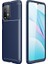 Xiaomi Redmi Note 9 4g Kılıf Karbon Desenli Lux Silikon + Tam Kaplayan 5d Cam Ekran Koruyucu Lacivert 1