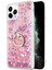 Apple iPhone 11 Pro Max Kılıf Glitter Liquid Holder Pembe 1