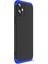 Apple iPhone 12 Kılıf Double Dip 360 Protective Siyah - Mavi 2