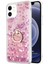 Apple iPhone 12 Kılıf Glitter Liquid Holder Pembe 1