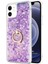Apple iPhone 12 Mini Kılıf Glitter Liquid Holder Mor 1