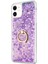 Apple iPhone 12 Mini Kılıf Glitter Liquid Holder Mor 2
