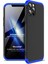 Apple iPhone 12 Pro Kılıf Double Dip 360 Protective Siyah - Mavi 1