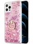 Apple iPhone 12 Pro Kılıf Glitter Liquid Holder Pembe 1