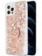 Apple iPhone 12 Pro Max Kılıf Glitter Liquid Holder Gold 1