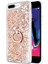 Apple iPhone 7 Plus Kılıf Glitter Liquid Holder Gold 1