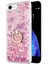 Apple iPhone 8 Kılıf Glitter Liquid Holder Pembe 1