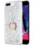 Apple iPhone 8 Plus Kılıf Glitter Liquid Holder Gümüş 1