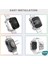 Apple Watch Uyumlu Se 44MM Kordon Transparent Clear Band Siyah 4