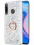 Huawei Honor 9x Kılıf Glitter Liquid Holder Gümüş 1