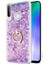 Huawei Y6P Kılıf Glitter Liquid Holder Mor 1