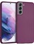 Matte Silicone Galaxy S21 Kılıf Mor 1
