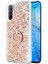 Oppo A91 Kılıf Glitter Liquid Holder Gold 1