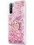 Oppo A91 Kılıf Glitter Liquid Holder Pembe 2