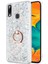 Samsung Galaxy A30 Kılıf Glitter Liquid Holder Gümüş 1