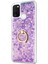 Samsung Galaxy M21 Kılıf Glitter Liquid Holder Mor 2