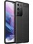 Samsung Galaxy S21 Ultra Kılıf Deri Dokulu Silikon Siyah 1
