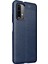 Xiaomi Redmi Note 9 4g Kılıf Deri Dokulu Silikon Lacivert 2